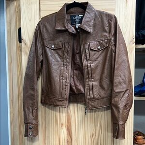 Carmin Brown Leather Jacket